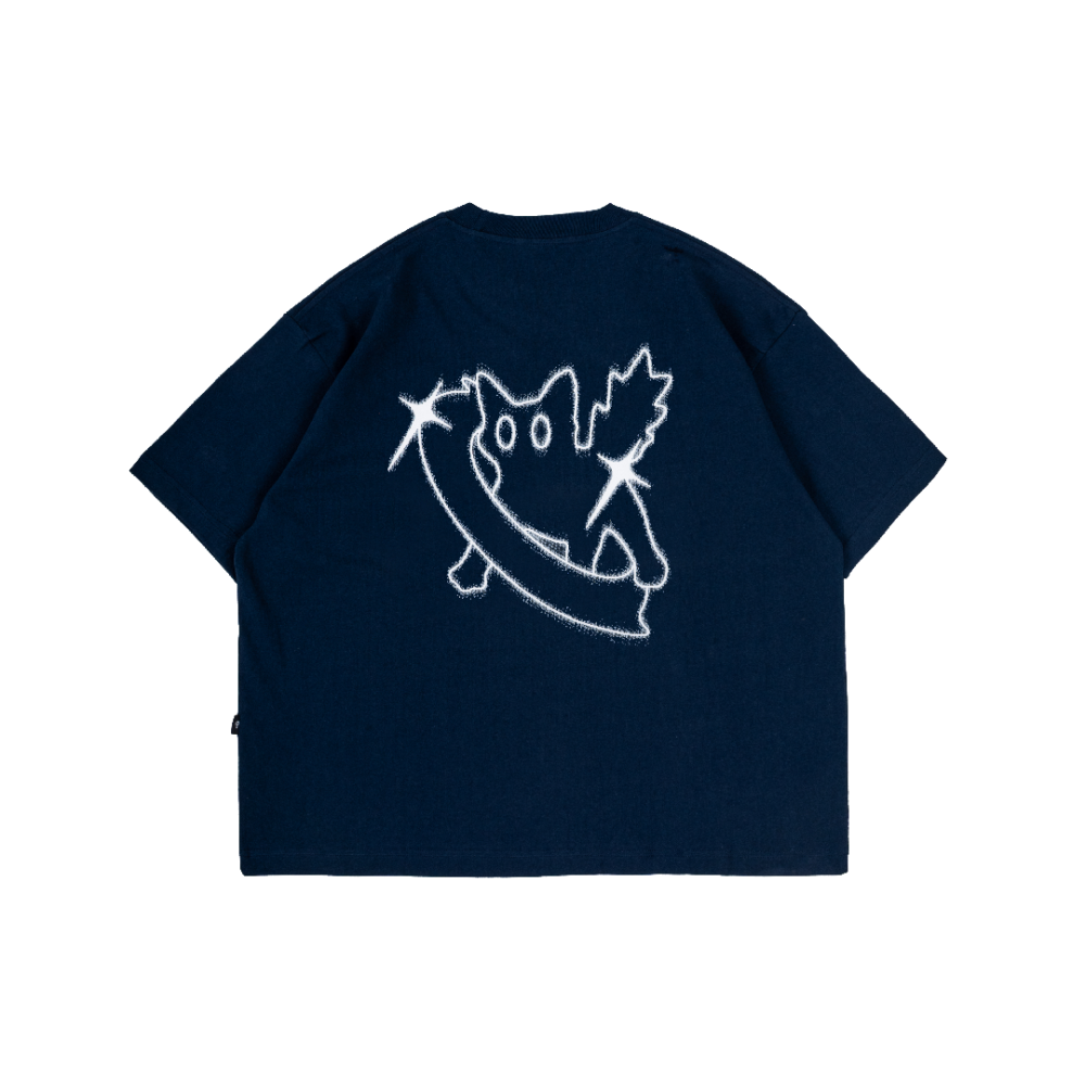 Alternative view of Poleyrum Catastrophe Boxy T-Shirt - Navy