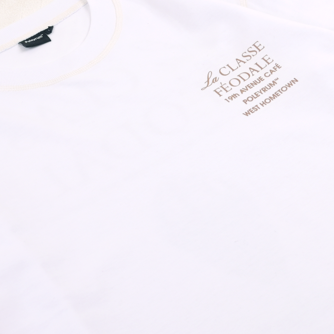 Poleyrum Nonchalant Long Sleeve T-Shirt - White - Image 4