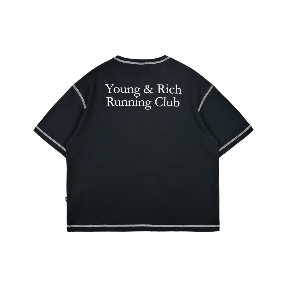 Alternative view of Poleyrum Club Reverse Seam T-Shirt - Black