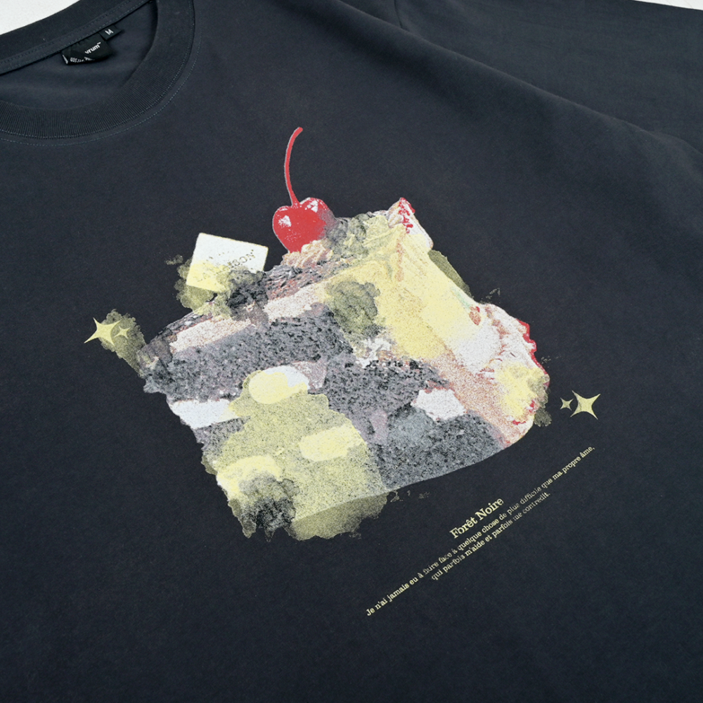 Alternative view of Poleyrum Foret Noire Relaxed Boxy T-Shirt - Dark Grey