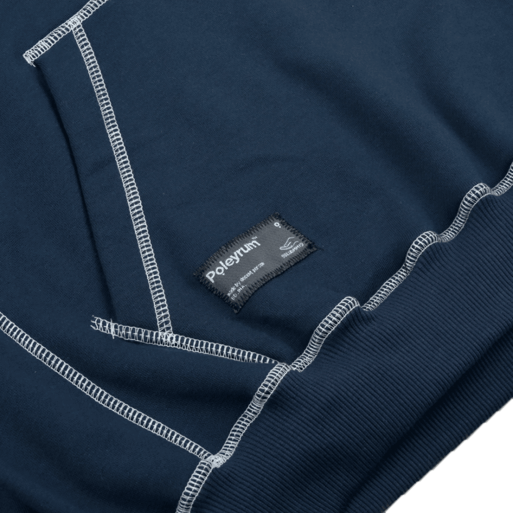 Alternative view of Poleyrum Gekruist Hoodie - Navy