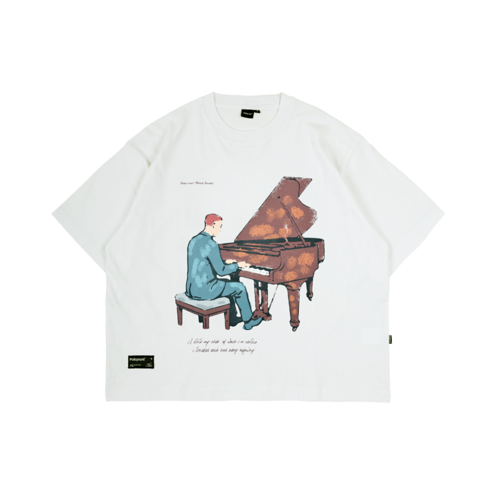 Poleyrum Muse Oversized T-Shirt - Broken White