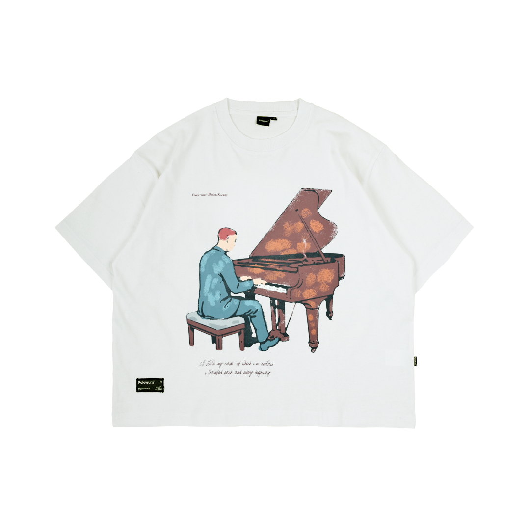 Poleyrum Muse Oversized T-Shirt - Broken White