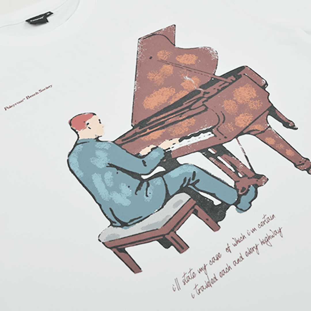 Poleyrum Muse Oversized T-Shirt - Broken White - Image 3