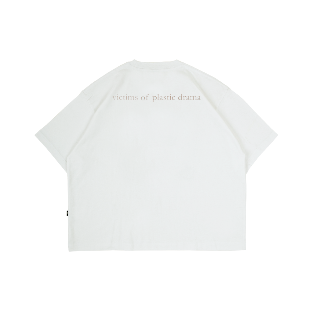 Alternative view of Poleyrum Plastics Oversized T-Shirt - Broken White
