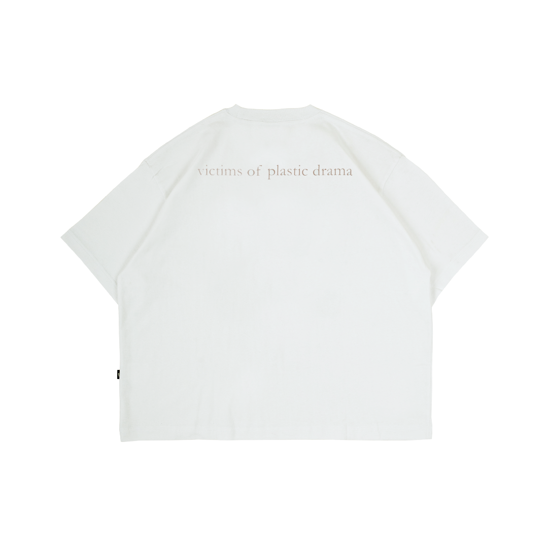 Poleyrum Plastics Oversized T-Shirt - Broken White - Image 2