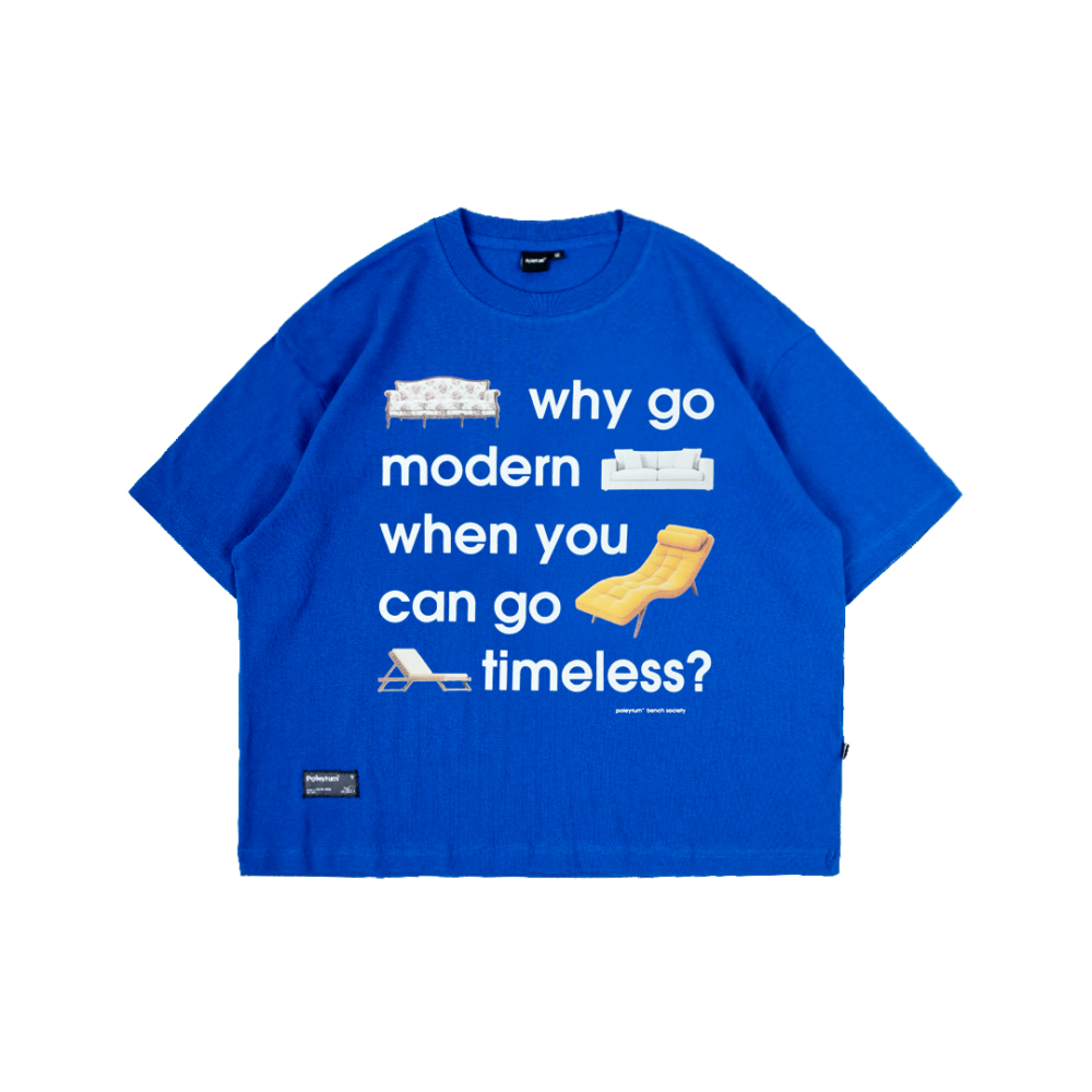 Poleyrum Timeless Boxy T-Shirt - Blue