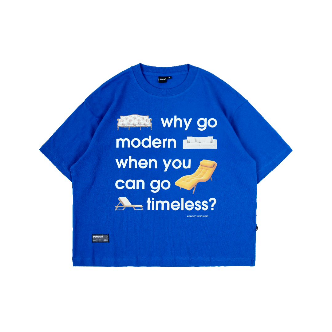 Poleyrum Timeless Boxy T-Shirt - Blue
