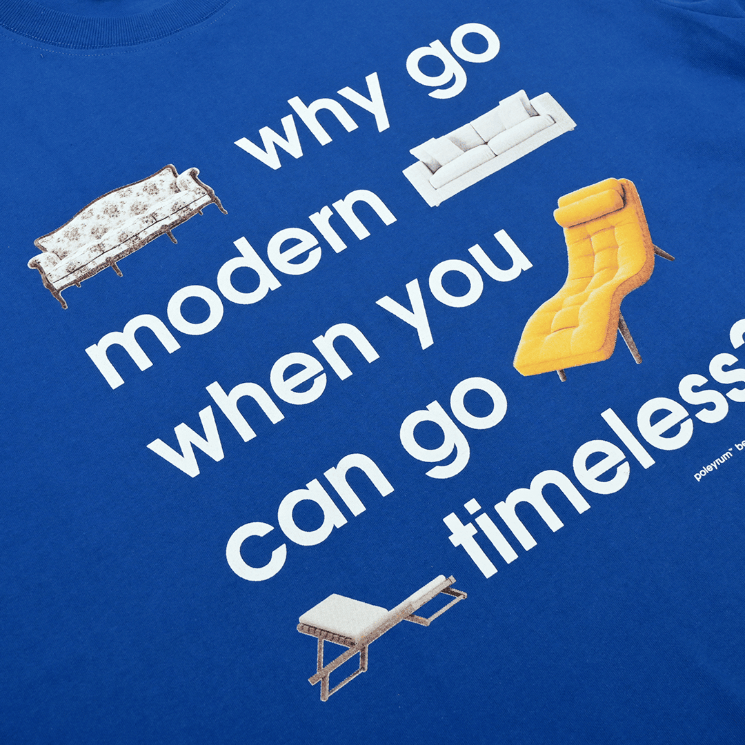 Poleyrum Timeless Boxy T-Shirt - Blue - Image 3