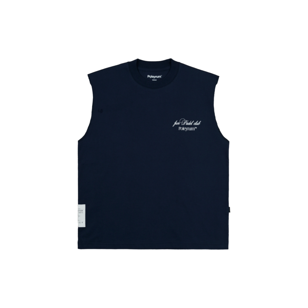Poleyrum Courts Sleeveless Tee - Navy