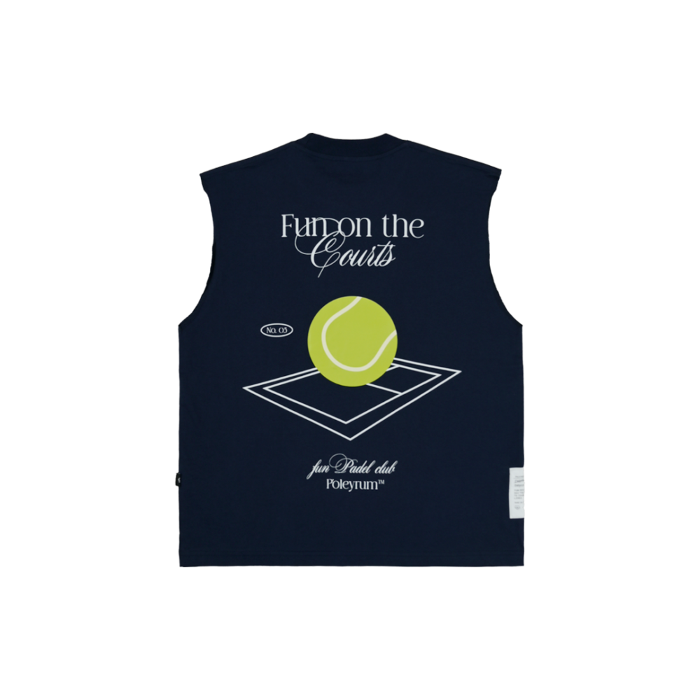 Alternative view of Poleyrum Courts Sleeveless Tee - Navy