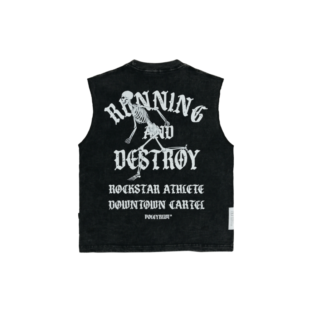 Alternative view of Poleyrum Downtown Sleeveless Tee - Black Wash