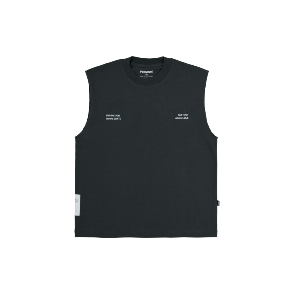Poleyrum Freelance Sleeveless Tee - Dark Grey