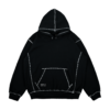 Poleyrum Gekruist Hoodie - Black