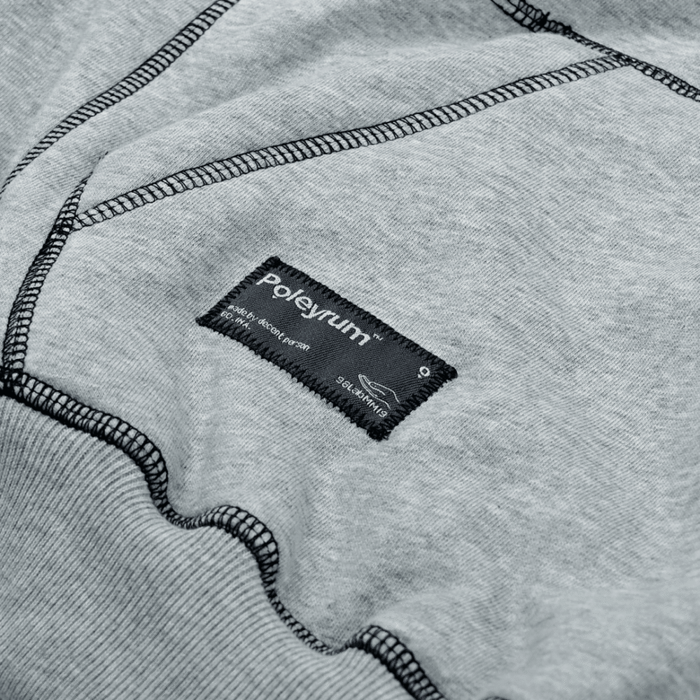 Alternative view of Poleyrum Gekruist Hoodie - Light Grey