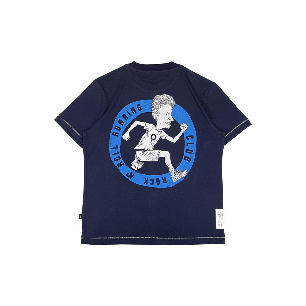 Alternative view of Poleyrum Rock N Roll Running Shirt - Navy