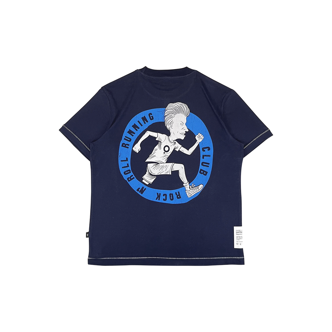 Poleyrum Rock N Roll Running Shirt - Navy - Image 2