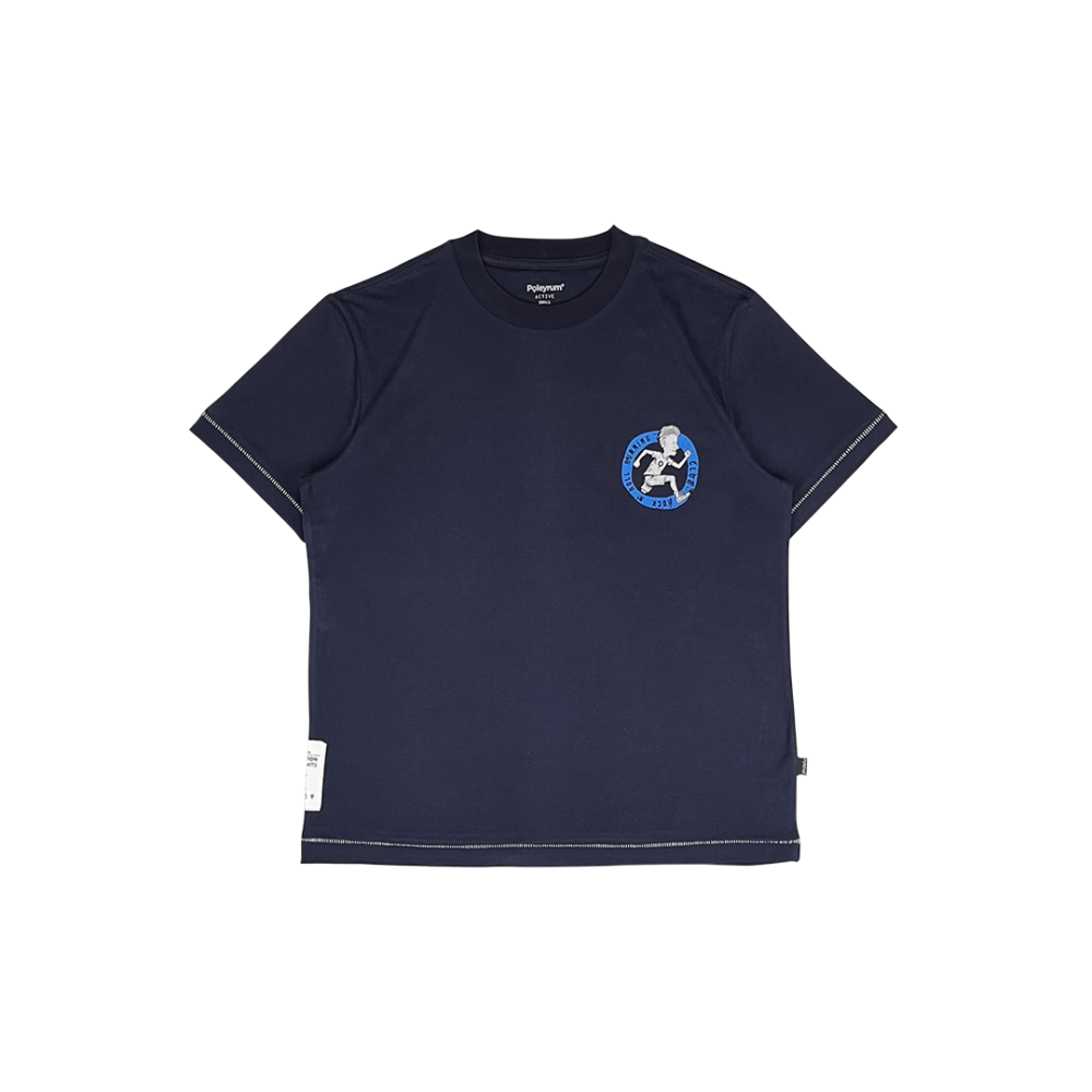 Poleyrum Rock N Roll Running Shirt - Navy