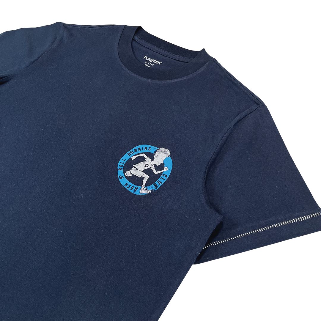 Poleyrum Rock N Roll Running Shirt - Navy - Image 3
