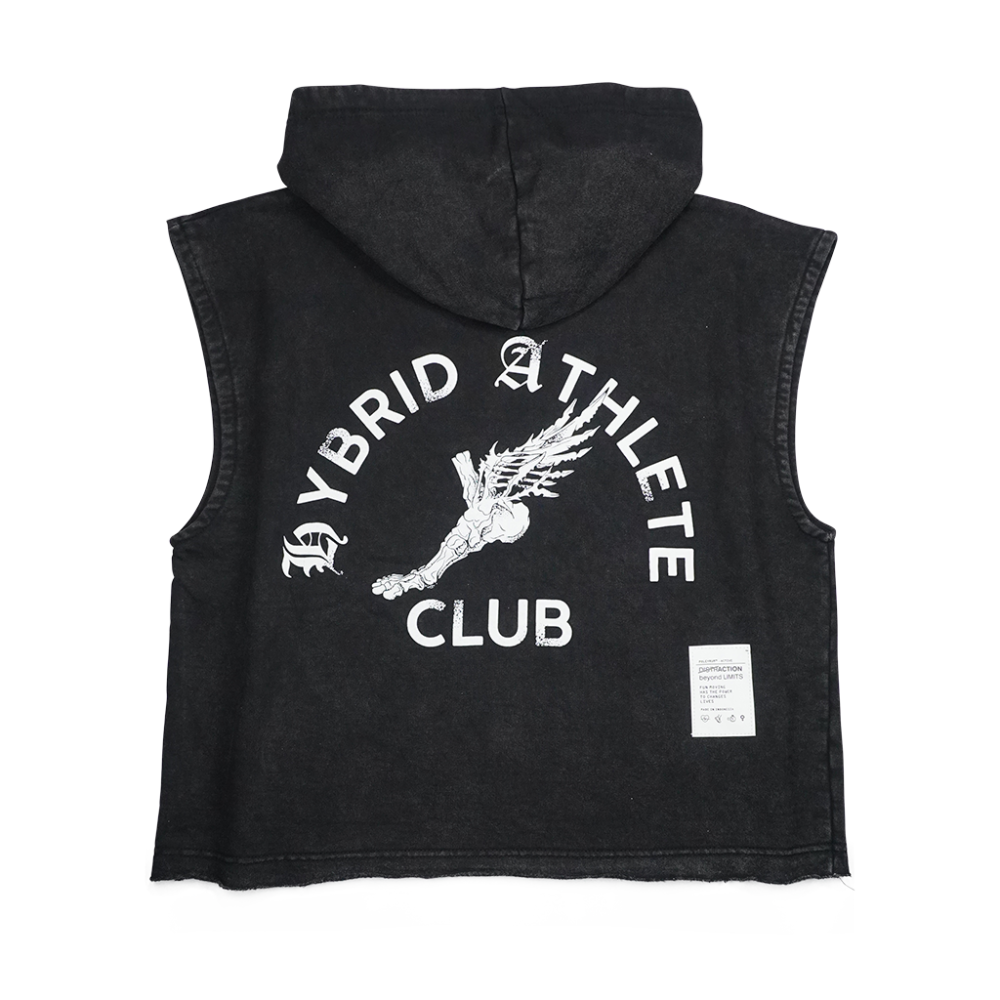 Alternative view of Poleyrum Pace Sleeveless Hoodie - Black Wash