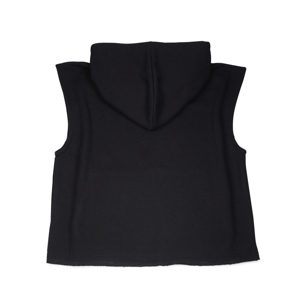 Alternative view of Poleyrum Stealth Sleeveless Hoodie - Black
