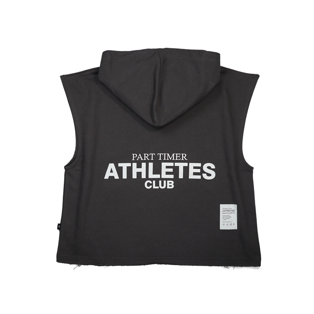 Alternative view of Poleyrum Stronger Sleeveless Hoodie - Dark Grey