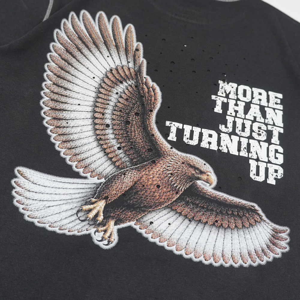 Poleyrum Garuda Ventilated T-Shirt - Black Wash - Image 4