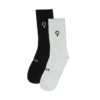 Poleyrum Mile Crew Socks - Black and White