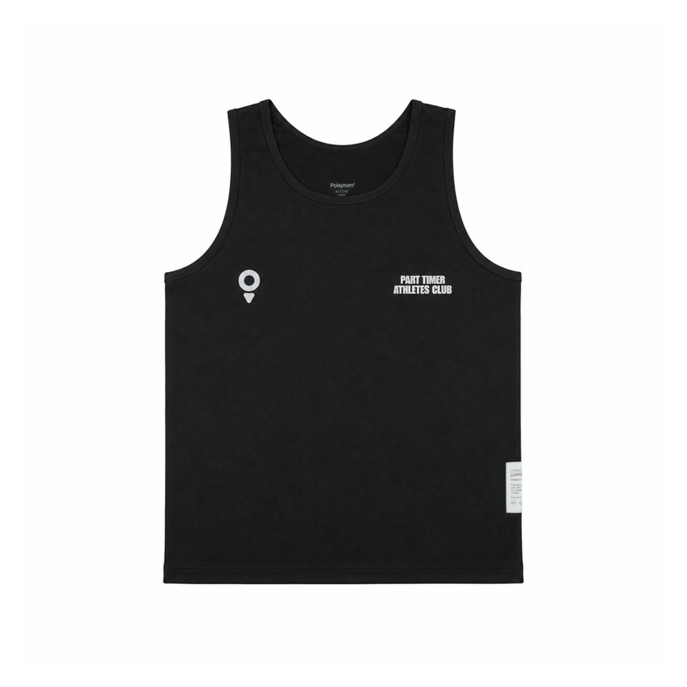 Alternative view of Poleyrum Runlicious Running Singlet - Black