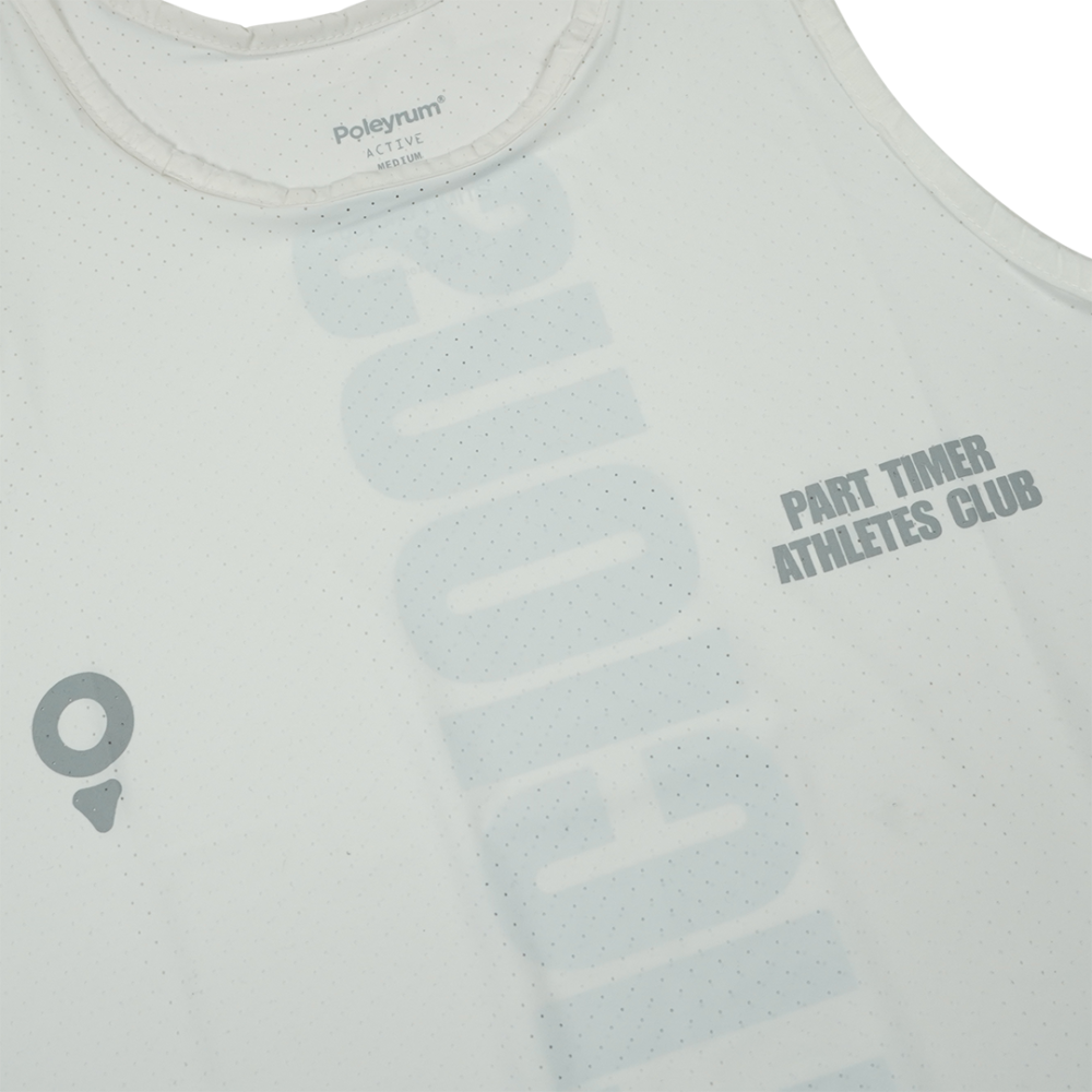 Poleyrum Runlicious Running Singlet - White - Image 3