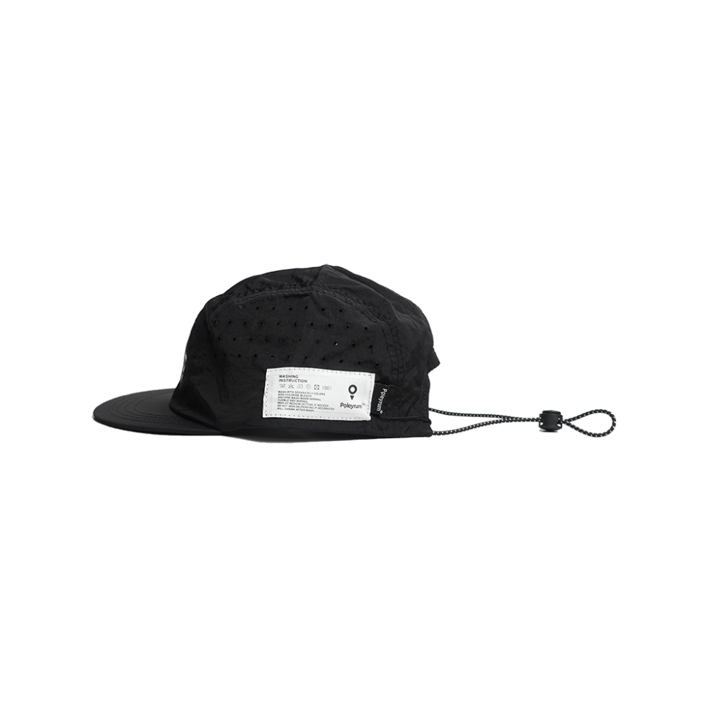 Alternative view of Poleyrum Icon 5-Panel Running Cap - Black