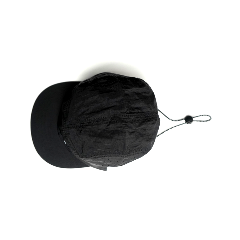 Poleyrum Icon 5-Panel Running Cap - Black - Image 3