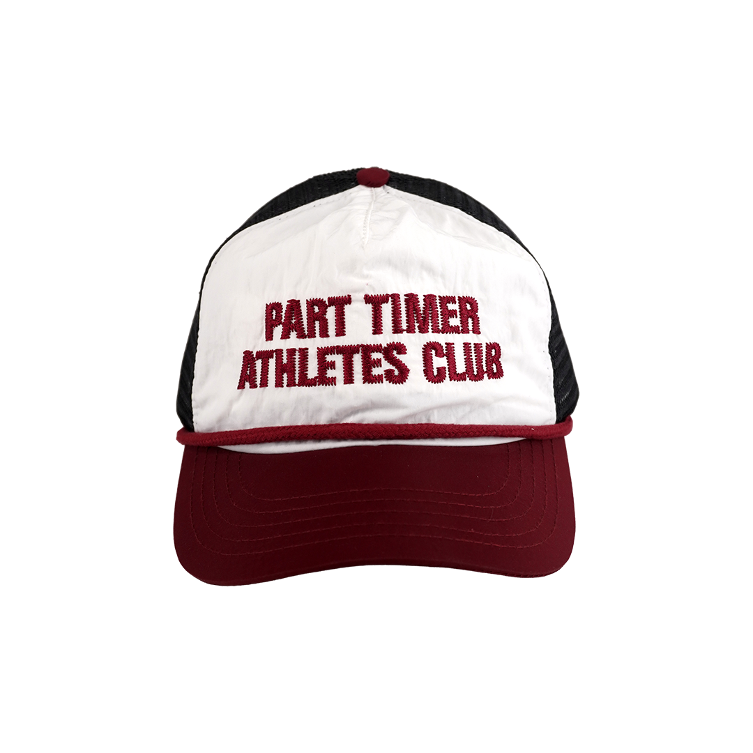 Poleyrum Part Timer 5-Panel Running Cap - White & Maroon