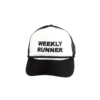 Poleyrum Weekly Runner 5-Panel Running Cap - White & Black