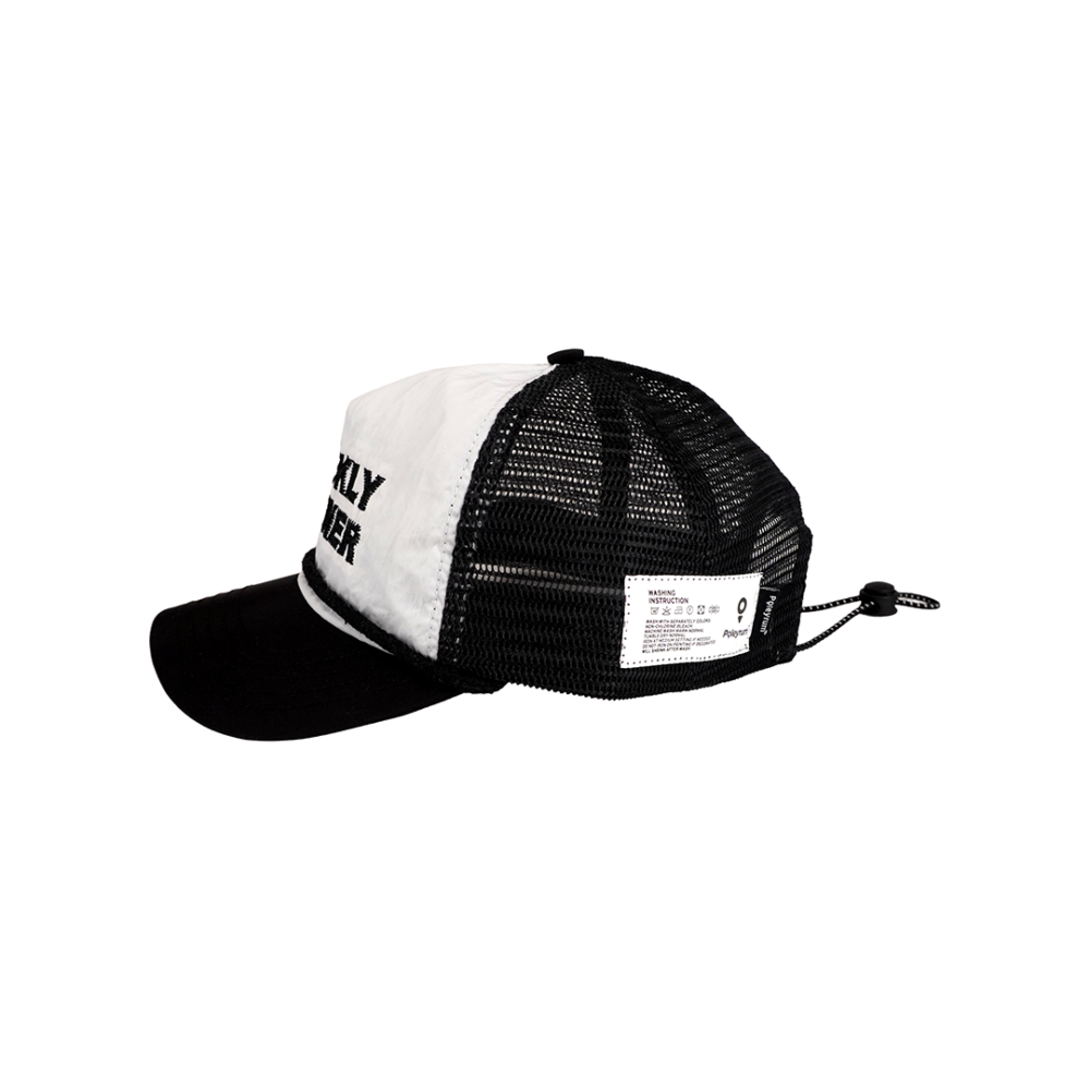 Alternative view of Poleyrum Weekly Runner 5-Panel Running Cap - White & Black