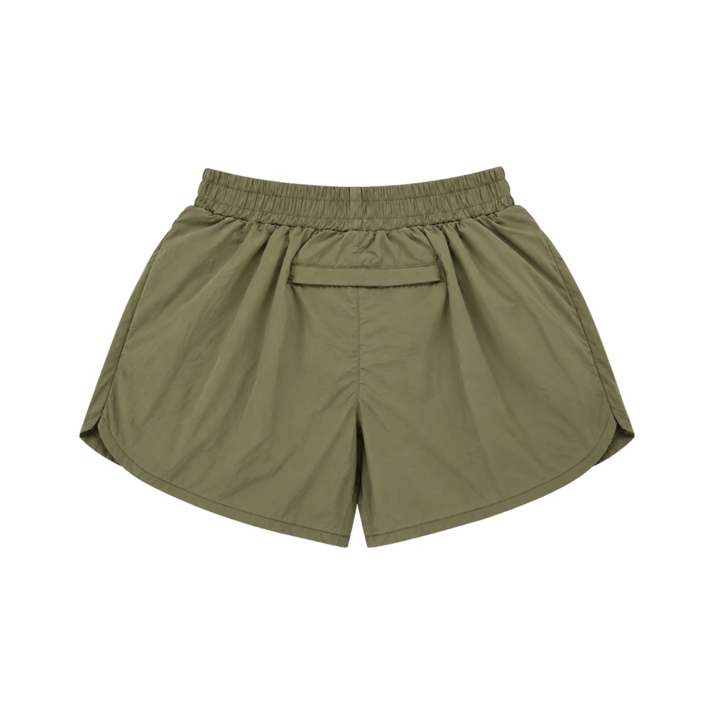 Alternative view of Poleyrum Jungle Running Shorts Single Layer - Olive Green