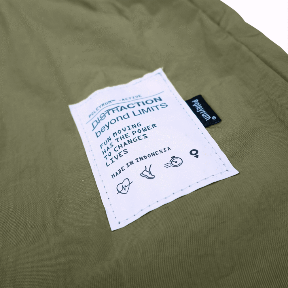 Poleyrum Jungle Running Shorts Double Layer - Olive Green - Image 4