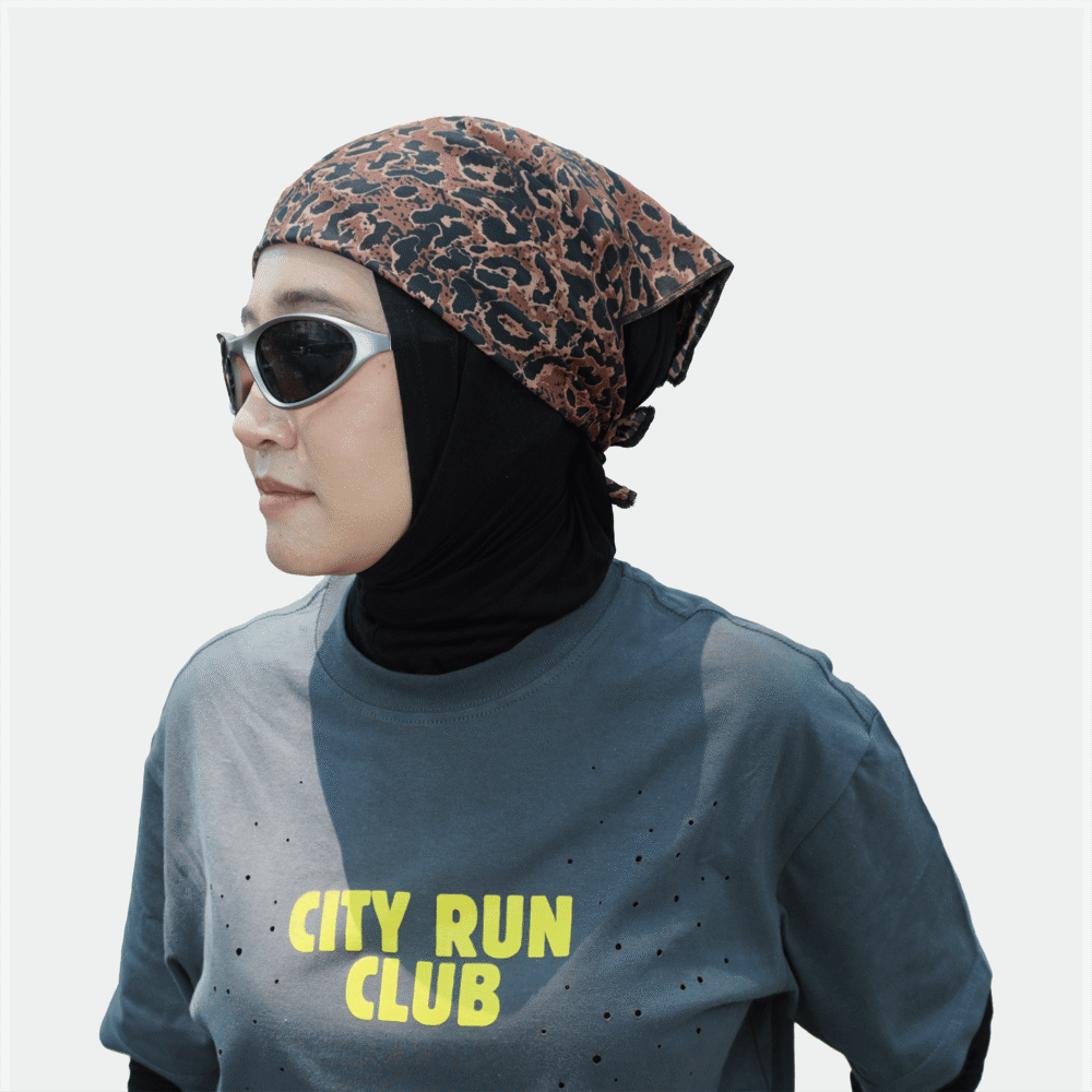 Poleyrum Savanna Bandana - Running Headband Scarf - Orange - Image 5