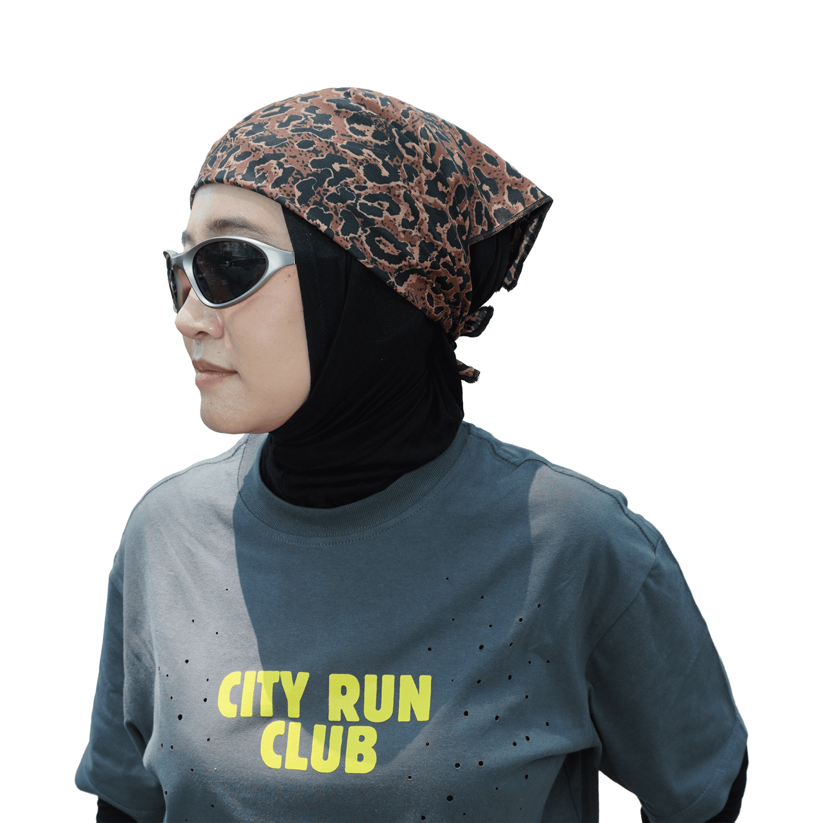 Poleyrum Savanna Bandana - Running Headband Scarf - Orange - Image 5